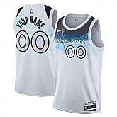 Men's Minnesota Timberwolves Active Player Custom White 2024-25 City Edition Stitched Jersey,baseball caps,new era cap wholesale,wholesale hats