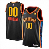 Men's Oklahoma City Thunder Active Player Custom Black 2024-25 City Edition Stitched Basketball Jersey,baseball caps,new era cap wholesale,wholesale hats