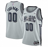 Men's Orlando Magic Active Player Custom Silver 2024-25 City Edition Stitched Basketball Jersey,baseball caps,new era cap wholesale,wholesale hats