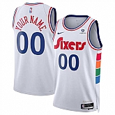 Men's Philadelphia 76ers Active Player Custom White 2024-25 City Edition Stitched Jersey,baseball caps,new era cap wholesale,wholesale hats