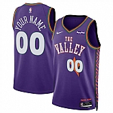 Men's Phoenix Suns Active Player Custom Purple 2024-25 City Edition Stitched Basketball Jersey,baseball caps,new era cap wholesale,wholesale hats