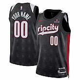 Men's Portland Trail Blazers Active Player Custom Black 2024-25 City Edition Edition Stitched Basketball Jersey,baseball caps,new era cap wholesale,wholesale hats