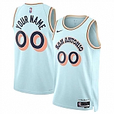 Men's San Antonio Spurs Active Player Custom Light Blue 2024-25 City Edition Stitched Basketball Jersey,baseball caps,new era cap wholesale,wholesale hats