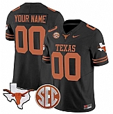 Men's Texas Longhorns Active Player Custom Black F.U.S.E. State Map & SEC Patch Stitched Jersey,baseball caps,new era cap wholesale,wholesale hats