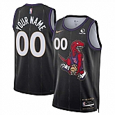 Men's Toronto Raptors Active Player Custom Black 2024-25 City Edition Stitched Basketball Jersey,baseball caps,new era cap wholesale,wholesale hats