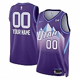 Men's Utah Jazz Active Player Custom Purple 2024-25 City Edition Stitched Basketball Jersey,baseball caps,new era cap wholesale,wholesale hats