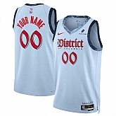 Men's Washington Wizards Active Player Custom Powder Blue 2024-25 City Edition Stitched Basketball Jersey,baseball caps,new era cap wholesale,wholesale hats