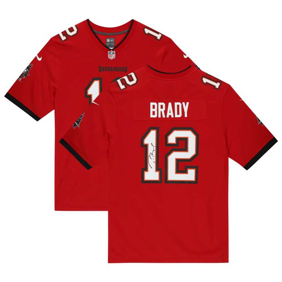 Nike Buccaneers 12 Tom Brady Red Signature Edition Vapor Untouchable Limited Jersey