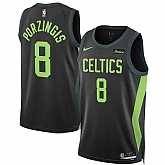 Men's Boston Celtics #8 Kristaps Porzingis Black 2024-25 City Edition Stitched Jersey Dzhi,baseball caps,new era cap wholesale,wholesale hats