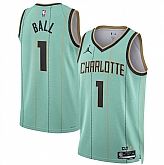 Men's Charlotte Hornets #1 LaMelo Ball Mint 2024-25 City Edition Stitched Jersey Dzhi,baseball caps,new era cap wholesale,wholesale hats