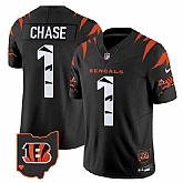 Men's Cincinnati Bengals #1 Ja'Marr Chase Black F.U.S.E. Special Vapor Untouchable Limited Stitched Jersey Dyin,baseball caps,new era cap wholesale,wholesale hats