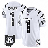 Men's Cincinnati Bengals #1 Ja'Marr Chase White F.U.S.E. Special Vapor Untouchable Limited Stitched Jersey Dyin,baseball caps,new era cap wholesale,wholesale hats