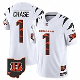 Men's Cincinnati Bengals #1 Ja'Marr Chase White Limited F.U.S.E. Special Vapor Untouchable Limited Stitched Jersey Dyin,baseball caps,new era cap wholesale,wholesale hats