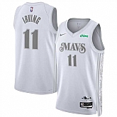 Men's Dallas Mavericks #11 Kyrie Irving White 2024-25 City Edition Stitched Jersey Dzhi,baseball caps,new era cap wholesale,wholesale hats