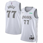 Men's Dallas Mavericks #77 Luka Doncic White 2024-25 City Edition Stitched Jersey Dzhi,baseball caps,new era cap wholesale,wholesale hats