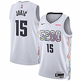 Men's Denver Nuggets #15 Nikola Jokic White 2024-25 City Edition Stitched Jersey Dzhi,baseball caps,new era cap wholesale,wholesale hats