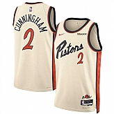 Men's Detroit Pistons #2 Cade Cunningham Cream 2024-25 City Edition Stitched Jersey Dzhi,baseball caps,new era cap wholesale,wholesale hats