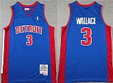 Men's Detroit Pistons #3 Ben Wallace Blue Throwback Stitched Jersey,baseball caps,new era cap wholesale,wholesale hats