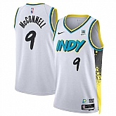 Men's Indiana Pacers #9 T.J. McConnell White 2024-25 City Edition Stitched Jersey Dzhi,baseball caps,new era cap wholesale,wholesale hats