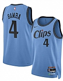 Men's Los Angeles Clippers #4 Mo Bamba Light Blue 2024-25 CityEdition Stitched Jersey Dzhi,baseball caps,new era cap wholesale,wholesale hats