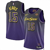 Men's Los Angeles Lakers #15 Austin Reaves Purple 2024 25 City Edition Stitched Jersey Dzhi,baseball caps,new era cap wholesale,wholesale hats