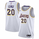 Men's Los Angeles Lakers #20 Maxwell Lewis White 2024 Association Edition Stitched Jersey Dzhi,baseball caps,new era cap wholesale,wholesale hats