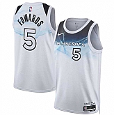 Men's Minnesota Timberwolves #5 Anthony Edwards White 2024-25 City Edition Stitched Jersey Dzhi,baseball caps,new era cap wholesale,wholesale hats