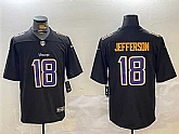 Men's Minnesota Vikings #18 Justin Jefferson Black Vapor Untouchable Limited Stitched Jersey Dzhi,baseball caps,new era cap wholesale,wholesale hats