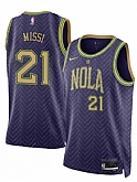 Men's New Orleans Pelicans #21 Yves Missi Purple 2024-25 City Ediiton Stitched Jersey Dzhi,baseball caps,new era cap wholesale,wholesale hats