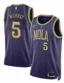 Men's New Orleans Pelicans #5 Dejounte Murray Purple 2024-25 City Ediiton Stitched Jersey Dzhi,baseball caps,new era cap wholesale,wholesale hats