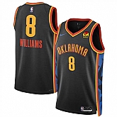 Men's Oklahoma City Thunder #8 Jalen Williams Black 2024-25 City Edition Stitched Jersey Dzhi,baseball caps,new era cap wholesale,wholesale hats