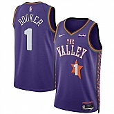 Men's Phoenix Suns #1 Devin Booker Purple 2024-25 City Edition Stitched Jersey Dzhi,baseball caps,new era cap wholesale,wholesale hats