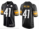 Men's Pittsburgh Steelers #41 Payton Wilson Black Replica Home Stitched Jersey Dzhi,baseball caps,new era cap wholesale,wholesale hats