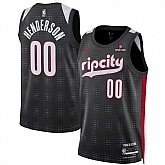 Men's Portland Trail Blazers #00 Scoot Henderson Black 2024-25 City Edition Edition Stitched Jersey Dzhi,baseball caps,new era cap wholesale,wholesale hats