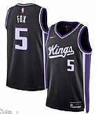 Men's Sacramento Kings #5 De'Aaron Fox Black Icon Edition Swingman Stitched Jersey Dzhi,baseball caps,new era cap wholesale,wholesale hats