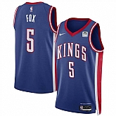 Men's Sacramento Kings #5 De'Aaron Fox Purple 2024-25 City Edition Stitched Jersey Dzhi,baseball caps,new era cap wholesale,wholesale hats