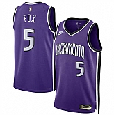 Men's Sacramento Kings #5 De'Aaron Fox Purple 2024-25 Classic Edition Swingman Stitched Jersey Dzhi,baseball caps,new era cap wholesale,wholesale hats