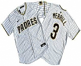 Men's San Diego Padres #3 Jackson Merrill White Pinstripe Limited Stitched Jersey,baseball caps,new era cap wholesale,wholesale hats