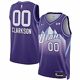 Men's Utah Jazz #00 Jordan Clarkson Purple 2024-25 City Edition Stitched Jersey Dzhi,baseball caps,new era cap wholesale,wholesale hats