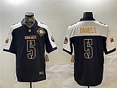 Men's Washington Commanders #5 Jayden Daniels Black Gold 2024 F.U.S.E. 90th Anniversary Vapor Limited Stitched Jersey Dzhi,baseball caps,new era cap wholesale,wholesale hats