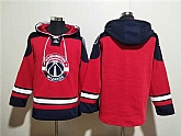 Men's Washington Wizards Blank Red Navy Lace-Up Pullover Hoodie,baseball caps,new era cap wholesale,wholesale hats