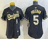 Women's Los Men's Los Angeles Dodgers #5 Freddie Freeman Black Gold 2024 World Series 34 Patch Stitched Cool Base Jerseys,baseball caps,new era cap wholesale,wholesale hats