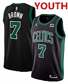 Youth Boston Celtics #7 Jaylen Brown Black Statement Edition Stitched Basketball Jersey,baseball caps,new era cap wholesale,wholesale hats