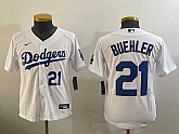 Youth Los Angeles Dodgers #21 Walker Buehler White Stitched Cool Base Nike Jerseys,baseball caps,new era cap wholesale,wholesale hats