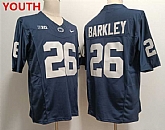 Youth Penn State Nittany Lions #26 Saquon Barkley Navy Stitched Jersey,baseball caps,new era cap wholesale,wholesale hats