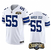 Men & Women & Youth Dallas Cowboys #55 Leighton Vander Esch White 2023 F.U.S.E. NFC East Champions Patch Jersey,baseball caps,new era cap wholesale,wholesale hats