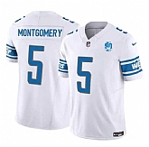 Men & Women & Youth Detroit Lions #5 David Montgomery White 2023 F.U.S.E. 90th Anniversary Vapor Untouchable Limited Stitched Jersey,baseball caps,new era cap wholesale,wholesale hats