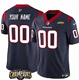 Men & Women & Youth Houston Texans Active Player Custom Navy 2023 F.U.S.E. AFC South Champions Patch Vapor Limited Jersey