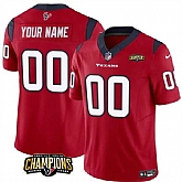Men & Women & Youth Houston Texans Active Player Custom Red 2023 F.U.S.E. AFC South Champions Patch Vapor Limited Jersey