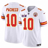 Men & Women & Youth Kansas City Chiefs #10 Isiah Pacheco White F.U.S.E. Super Bowl LVIII Patch Vapor Untouchable Limited Jersey,baseball caps,new era cap wholesale,wholesale hats